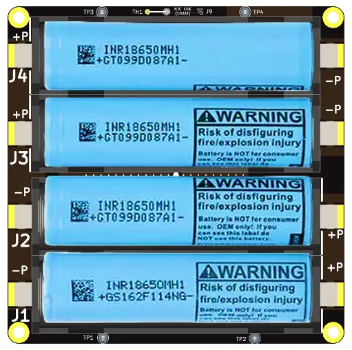 1U Battery Board 7.2V / 6.4 Ah